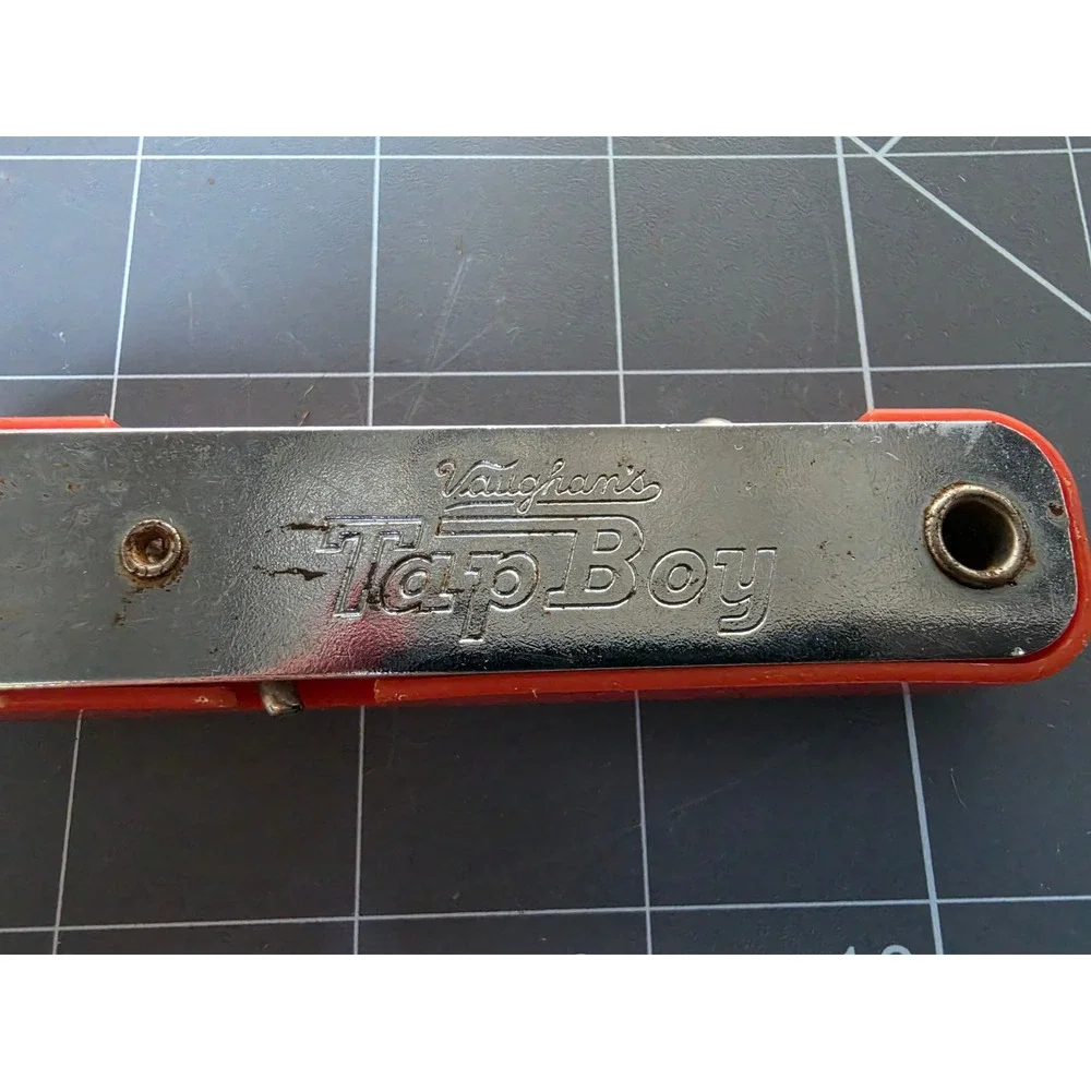Vintage Vaughans Tap Boy Bottle Can Opener Red Chicago USA Pat 170999 Bar Tool